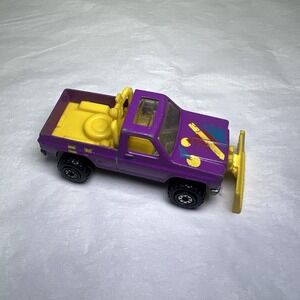 VTG 1979 Hot Wheels Super Scraper Power Plower Snow Plow Purple Pickup Truck